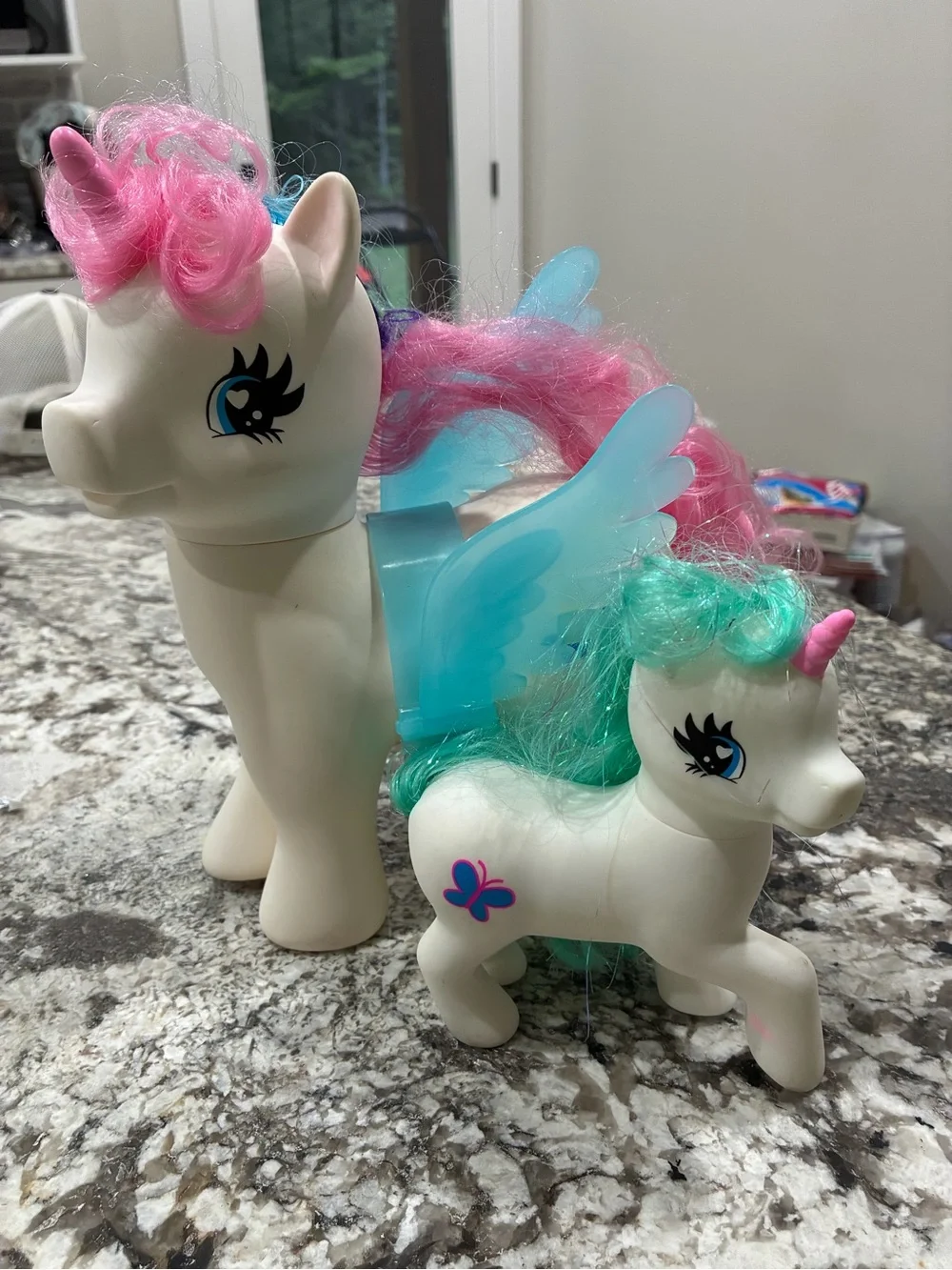 Classic White Unicorn Playset with Pink, Teal & Blue Hair - Kids Toys